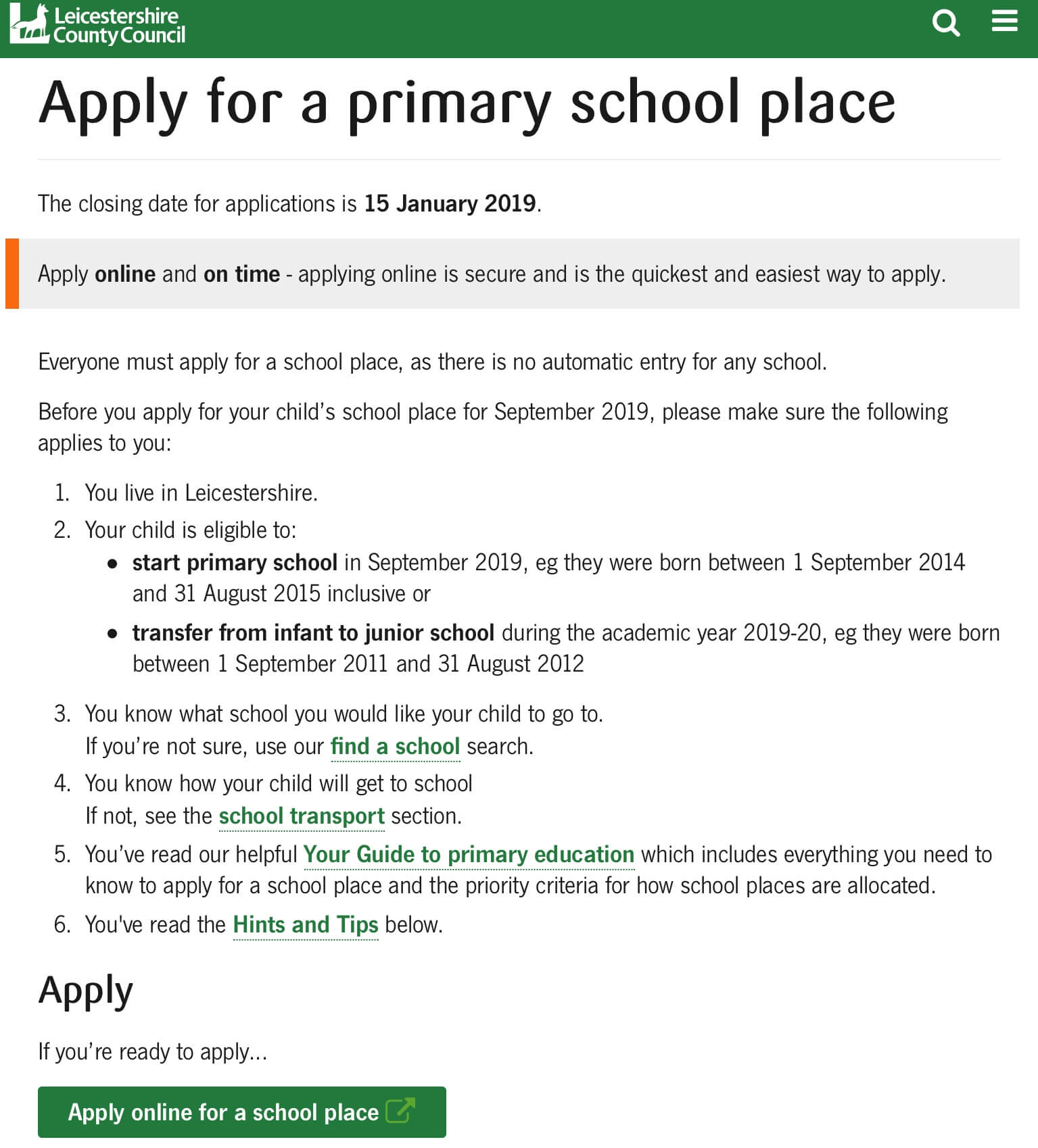Applying for a Primary School Place A Step by Step Guide to choosing